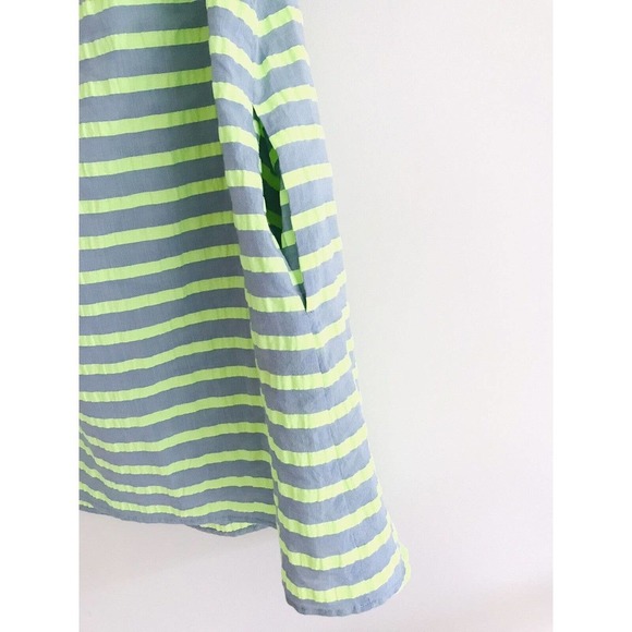Anthropologie | Corey Lynn Calter Stripe Dress XS Off Shoulder Tunic Green - Picture 6 of 10